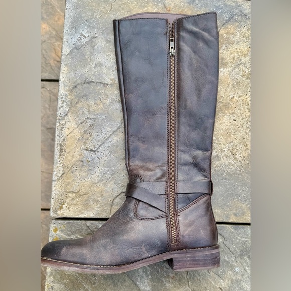 Hinge Brown Leather Devin Riding Boots size 8 - Picture 2 of 10